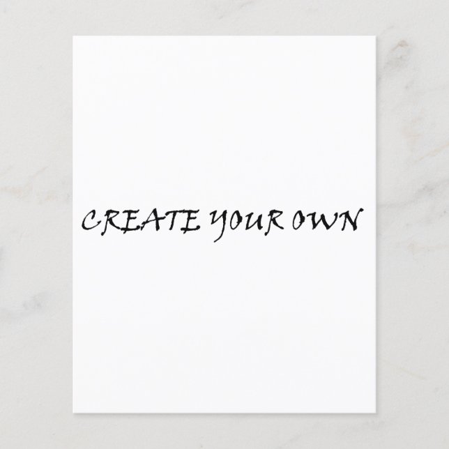 Create your own flat sheet paper (Front)