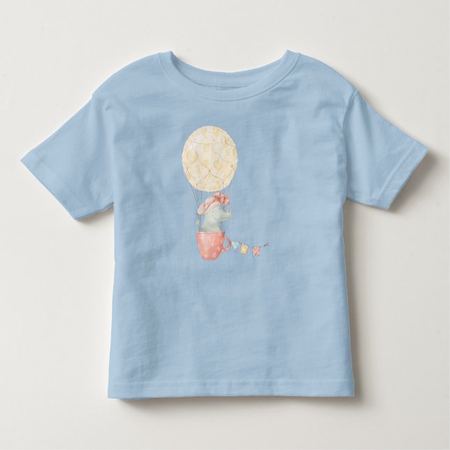 Create Your Own Floating Cute Girl Alligator Toddler T-Shirt (Front)