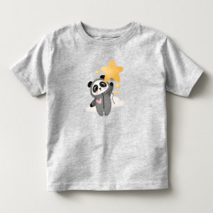 Create Your Own Floating Cute Panda Star Balloon Toddler T-Shirt