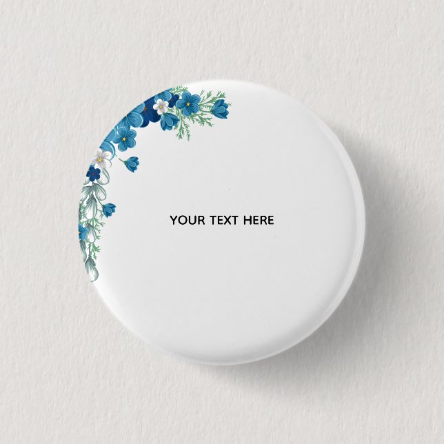Create Your Own Floral 3 Cm Round Badge (Front)
