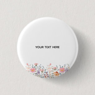 Create Your Own Floral 3 Cm Round Badge