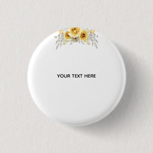 Create Your Own Floral 3 Cm Round Badge