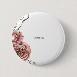 Create Your Own floral 6 Cm Round Badge