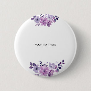 Create Your Own Floral 6 Cm Round Badge