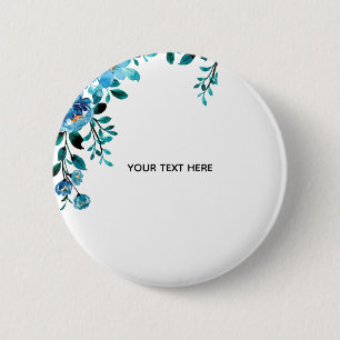Create Your Own Floral 6 Cm Round Badge