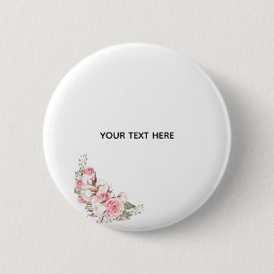 Create Your Own Floral 6 Cm Round Badge