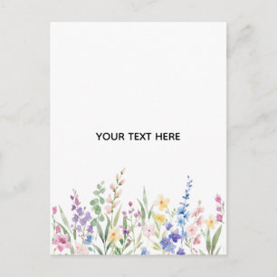 Create Your Own Floral Announcement Postcard