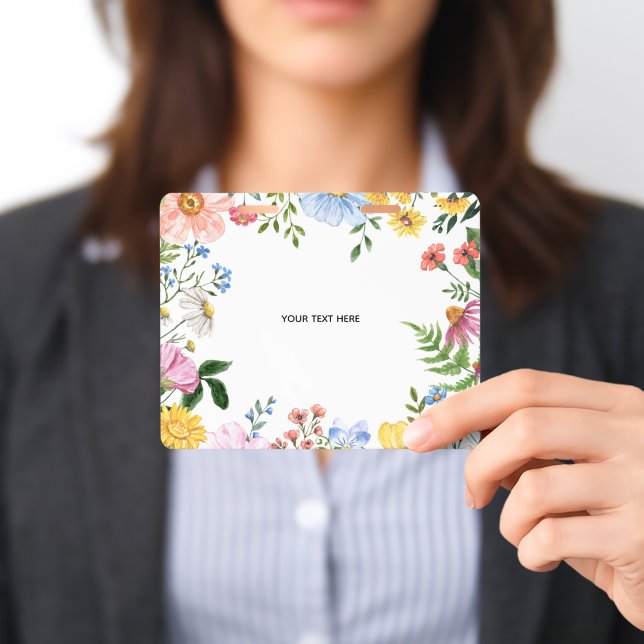 Create Your Own floral Badge ID Badge (Presented)