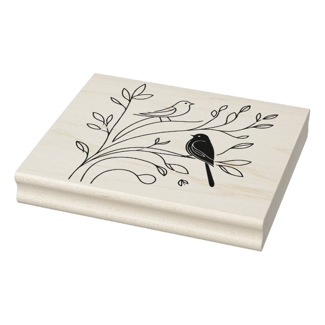 Create Your Own Floral BIrds Tree Branches Rubber Stamp (Stamp)