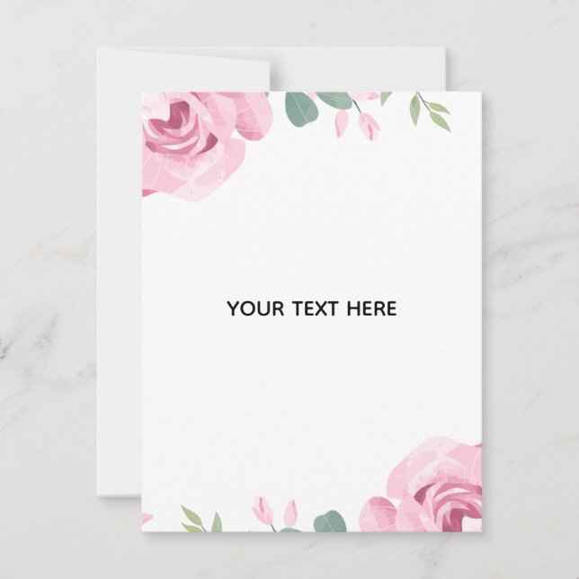 Create Your Own Floral Border Card (Front)