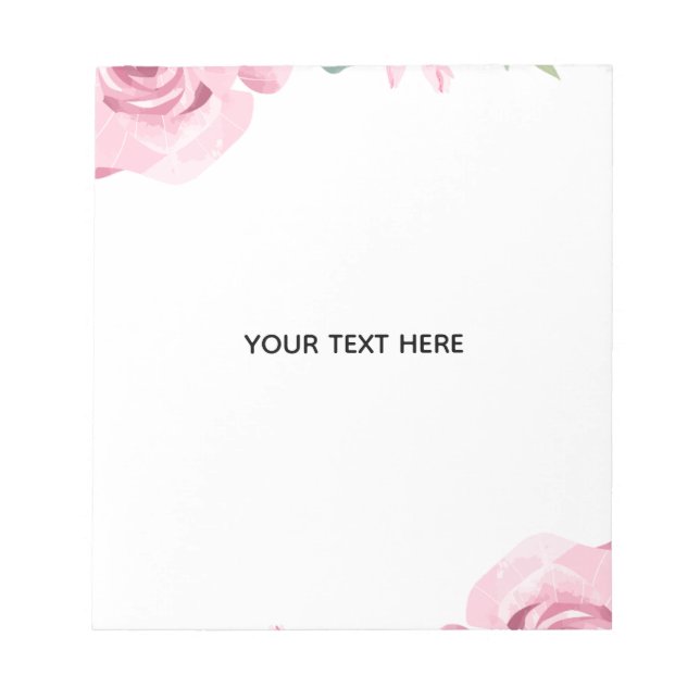Create Your Own Floral Border Notepad (Front)