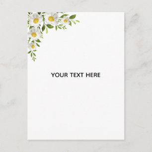 Create Your Own Floral Border Postcard