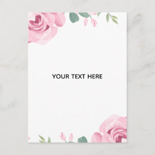 Create Your Own Floral Border Postcard