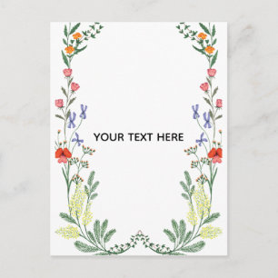 Create Your Own Floral Border Postcard