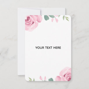 Create Your Own Floral Border Thank You Card