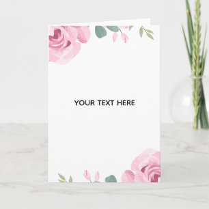 Create Your Own Floral Border Thank You Card