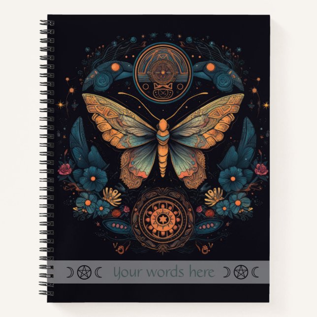 Create Your Own Floral Butterfly Totem Notebook (Front)