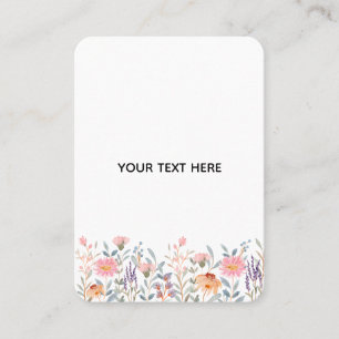 Create Your Own Floral  Calling Card