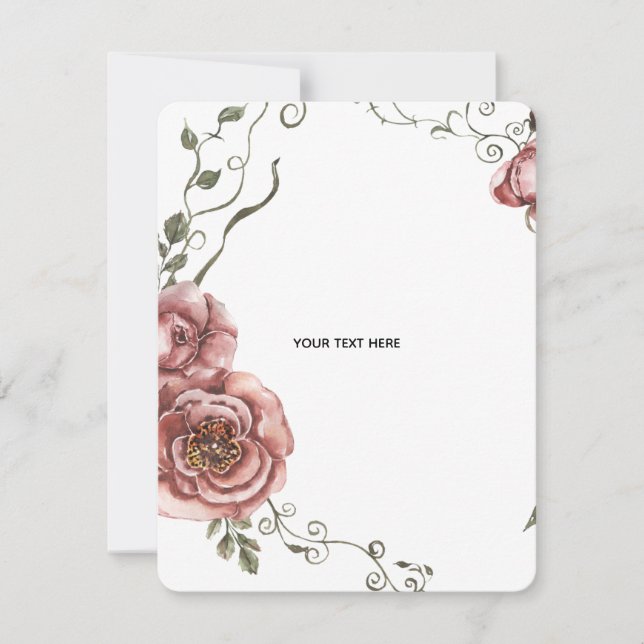 Create Your Own floral  Card (Front)