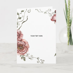 Create Your Own floral  Card