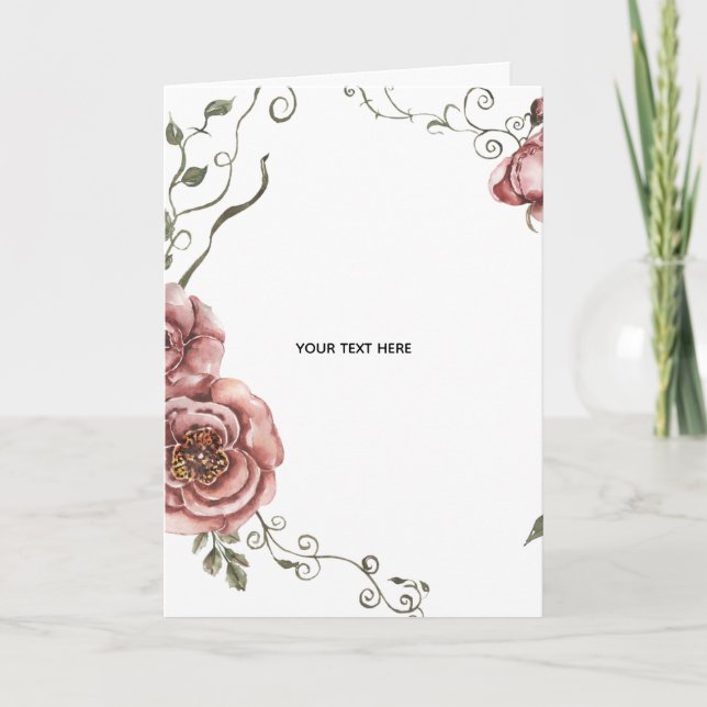 Create Your Own floral  Card (Front)