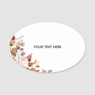 Create Your Own Floral Classic Name Tag