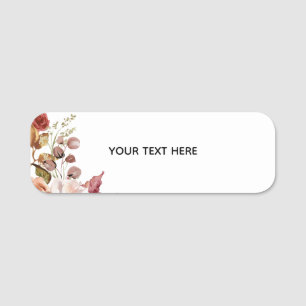 Create Your Own Floral Classic Name Tag