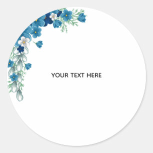 Create Your Own Floral Classic Round Sticker