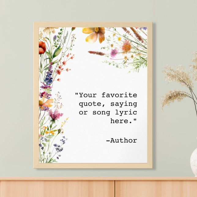 Create Your Own Floral Custom Quote Poster (Creator Uploaded)