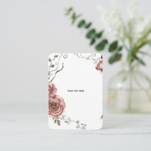 Create Your Own floral Enclosure Card