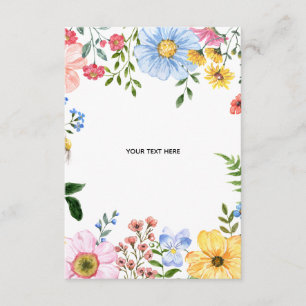Create Your Own floral Enclosure Card