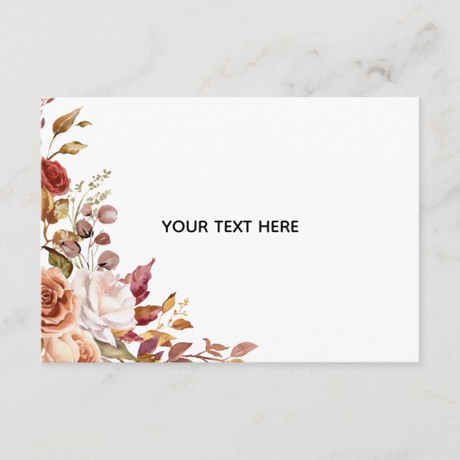 Create Your Own Floral Enclosure Card (Front)