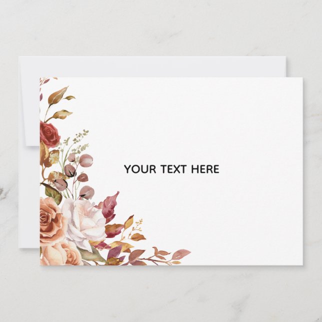 Create Your Own Floral Flat Card (Front)