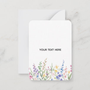 Create Your Own Floral Flat Note Card