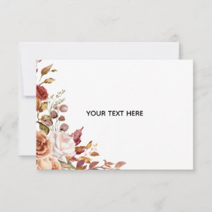 Create Your Own Floral Flat Thank You Card