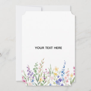 Create Your Own Floral Flat Thank You Card
