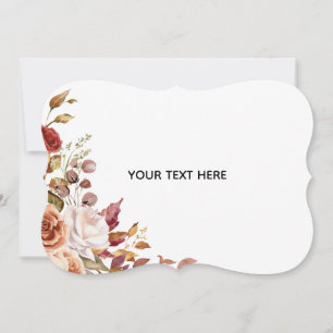 Create Your Own Floral Flat Thank You Card
