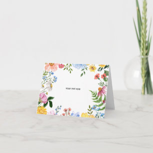 Create Your Own floral Folded Greeting Card