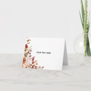 Create Your Own Floral Folded Thank You Card