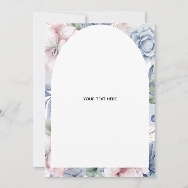 Create Your Own floral Folded Thank You Card (Front)