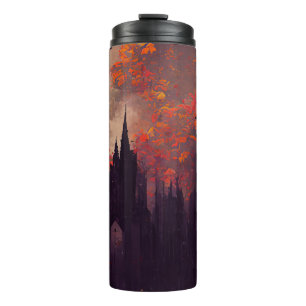 Create Your Own Floral Gothic Towers Thermal Tumbler