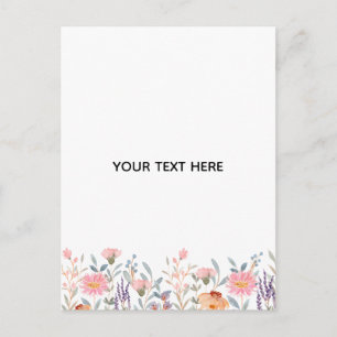 Create Your Own Floral  Holiday Postcard