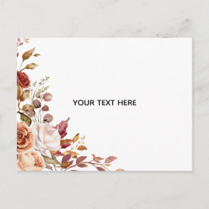 Create Your Own Floral Holiday Postcard
