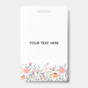 Create Your Own Floral ID Badge