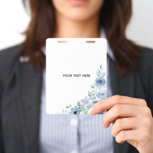 Create Your Own Floral  ID Badge