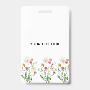 Create Your Own Floral ID Badge