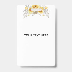 Create Your Own Floral ID Badge