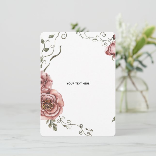 Create Your Own floral  Invitation (Standing Front)