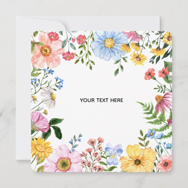 Create Your Own floral Invitation (Front)