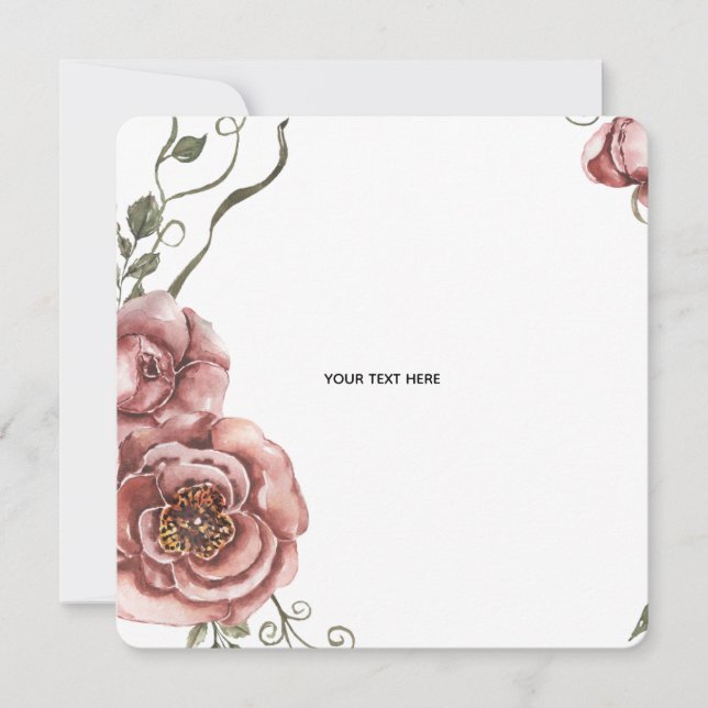 Create Your Own floral  Invitation (Front)